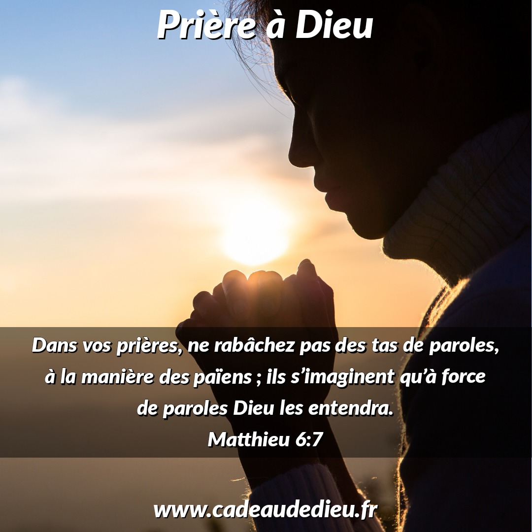 Prière à Dieu