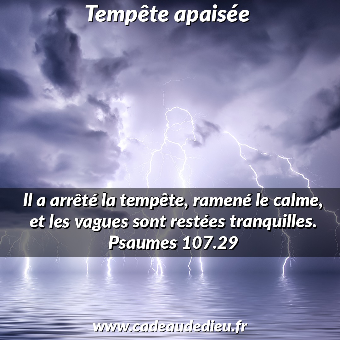 Tempête apaisée