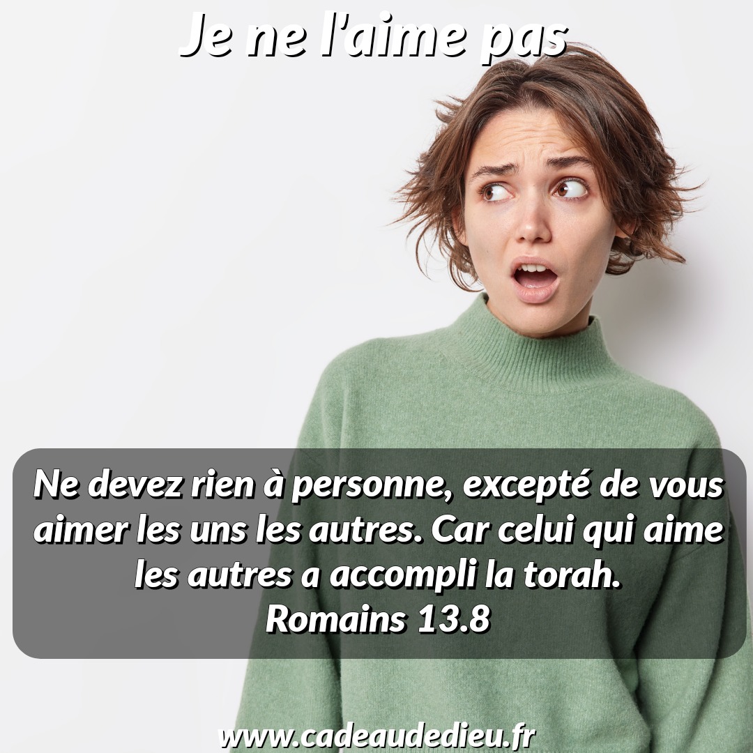 Je ne l'aime pas