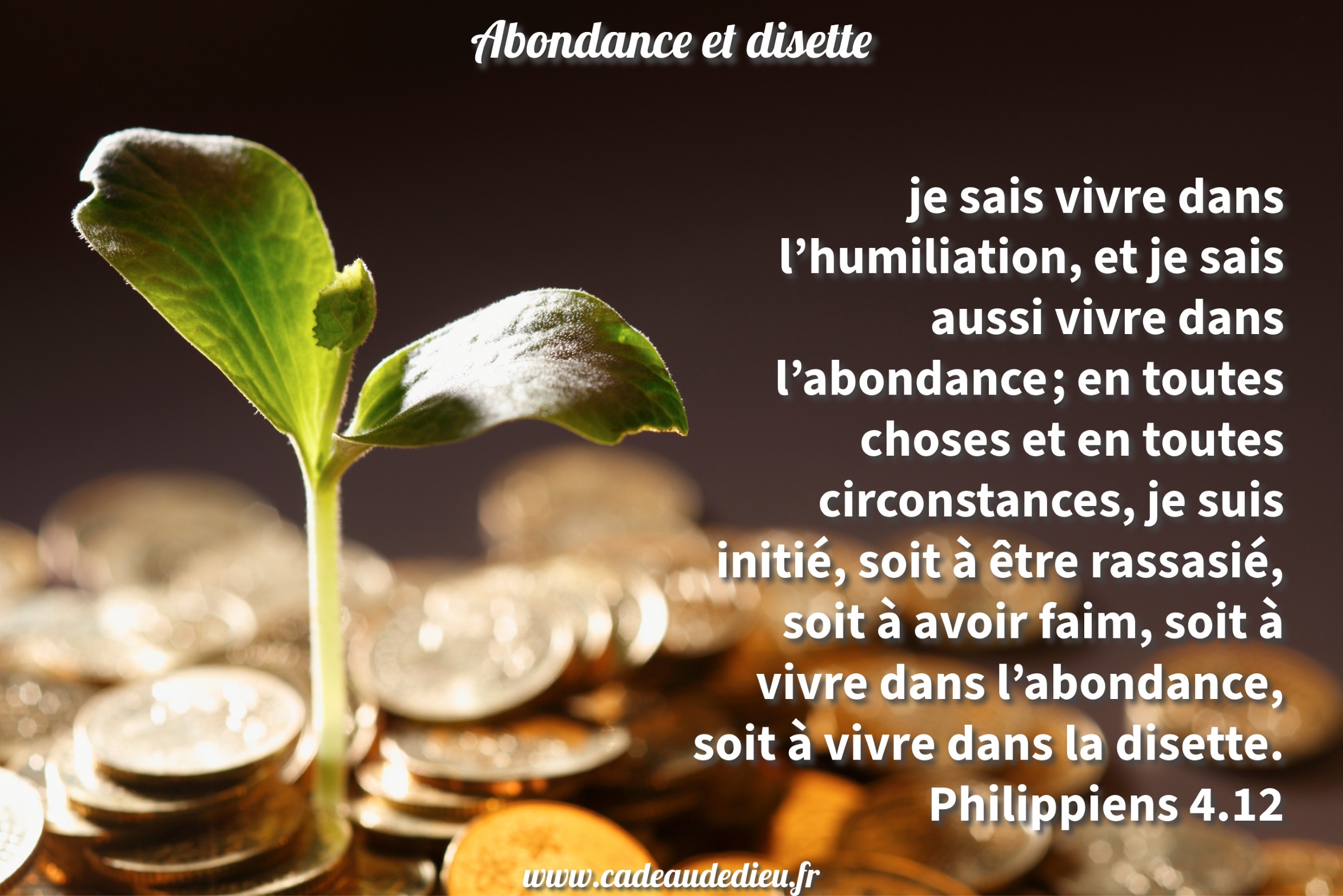 Abondance et disette