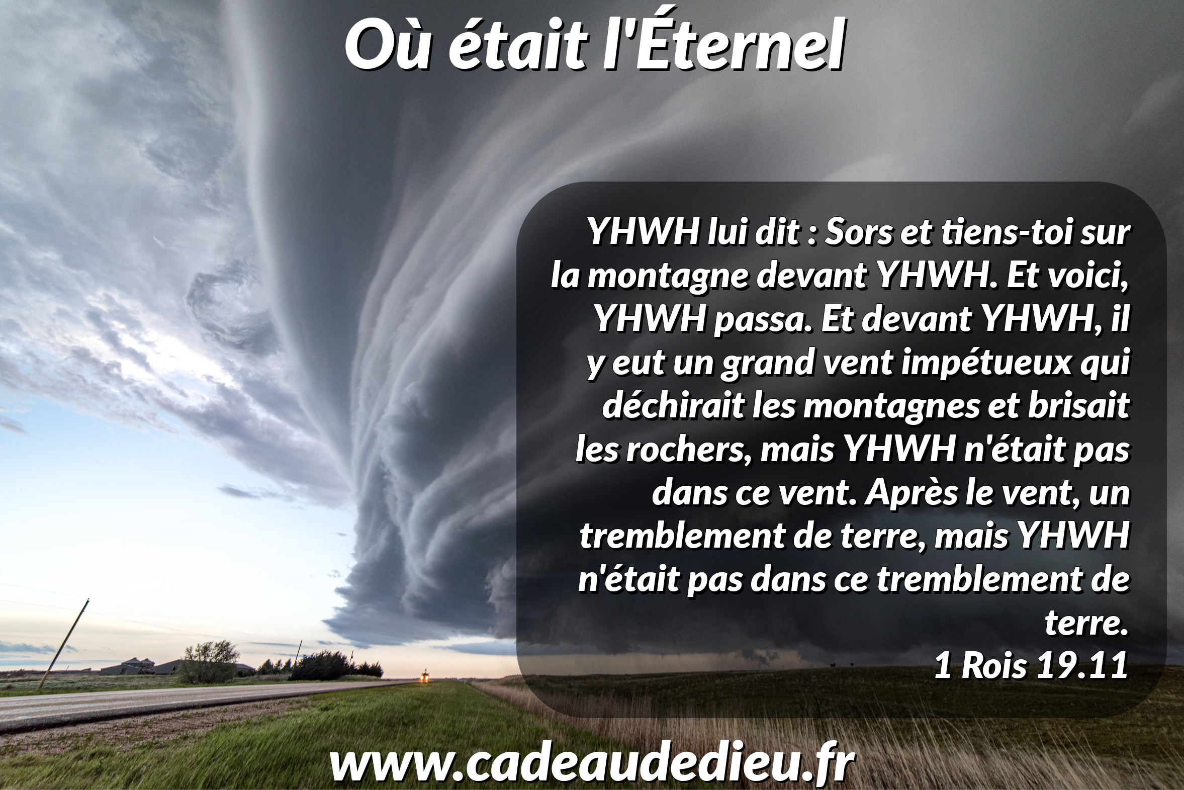 Où était l'Eternel