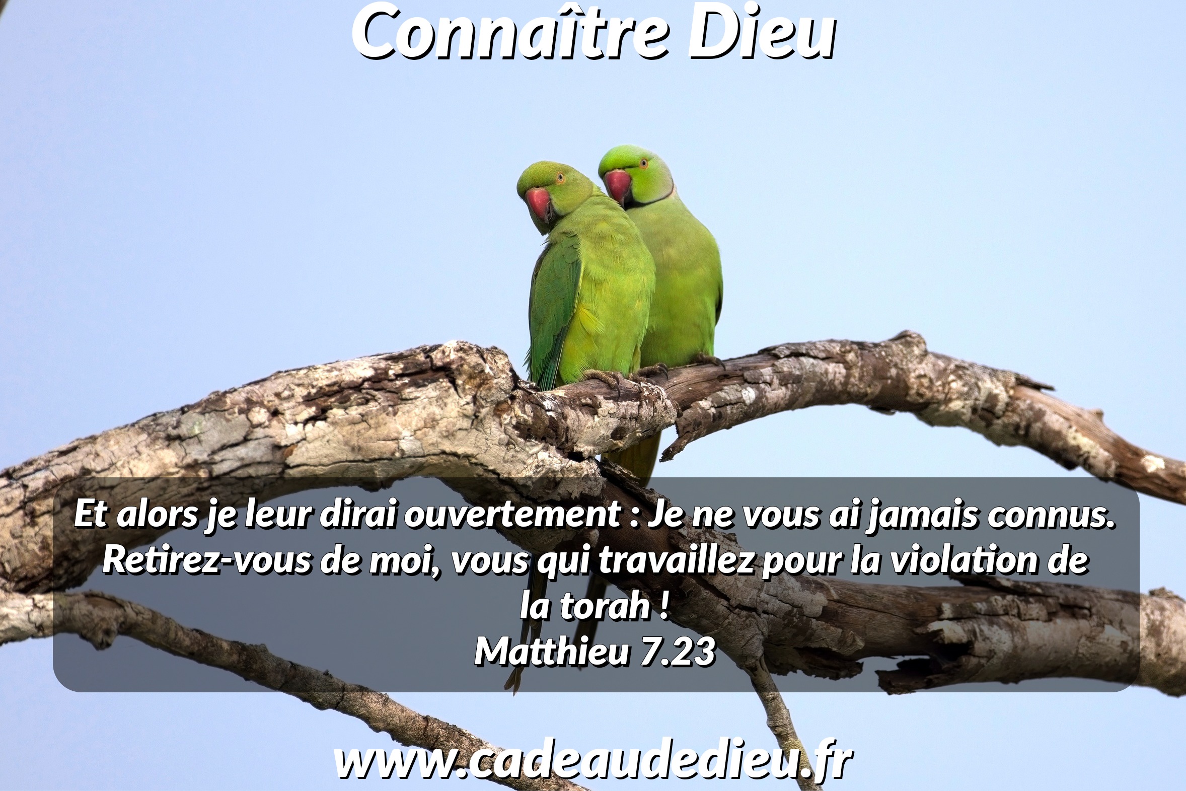 Connaître Dieu