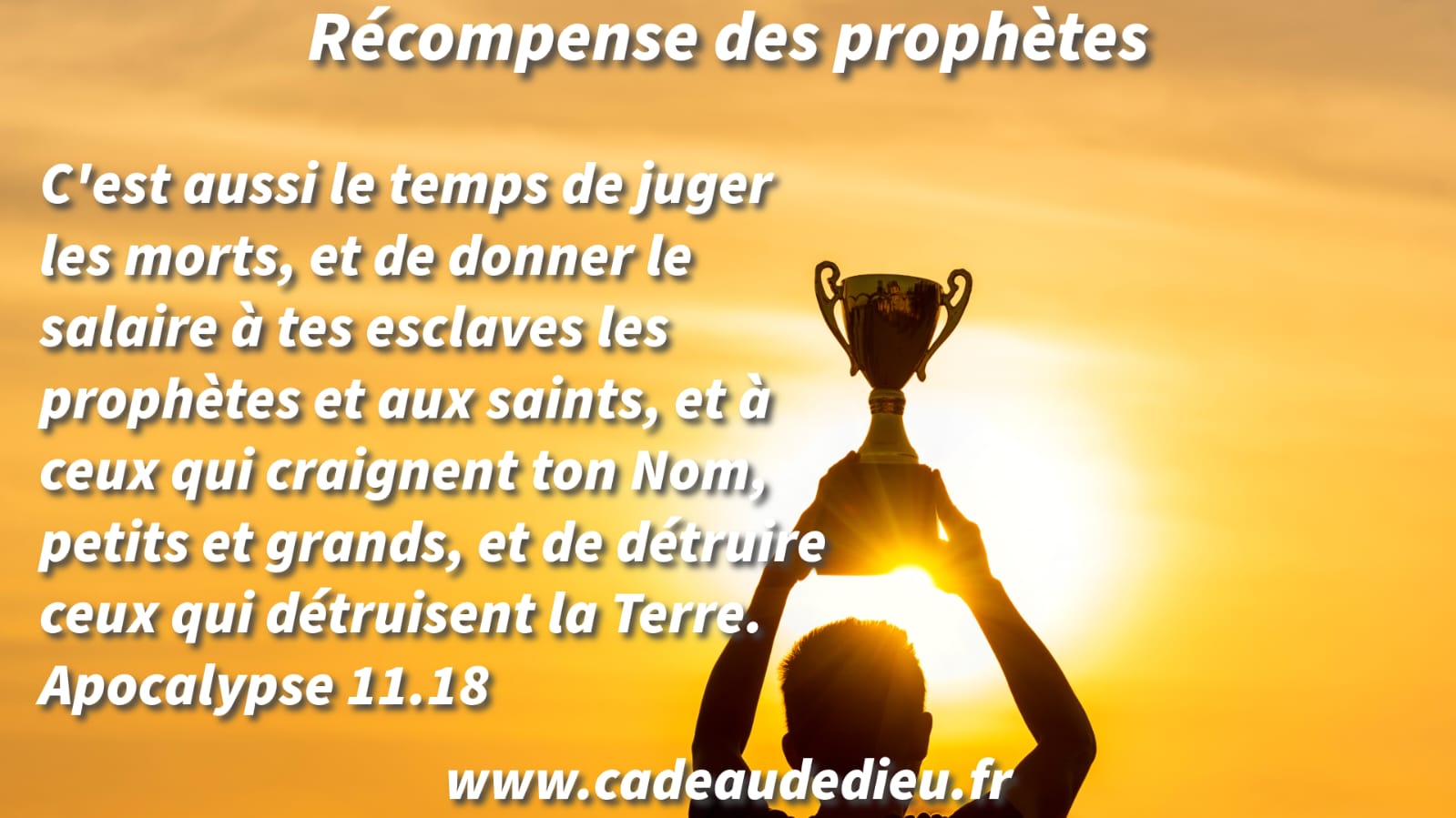 Récompense des prophètes