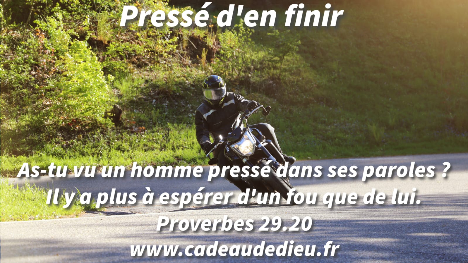 Pressé d'en finir